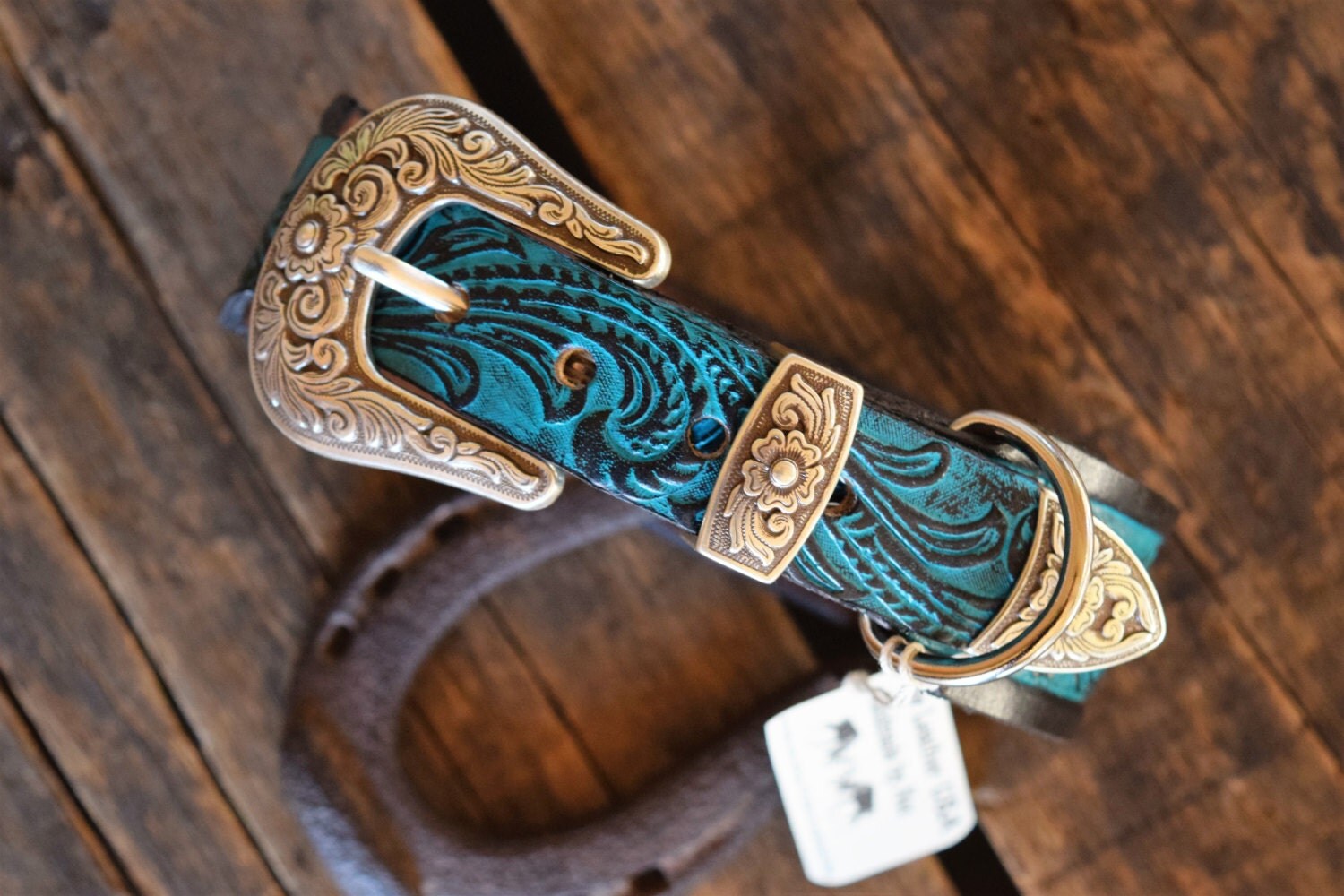 Leather Dog Collar 1.5 Western Dog Collar