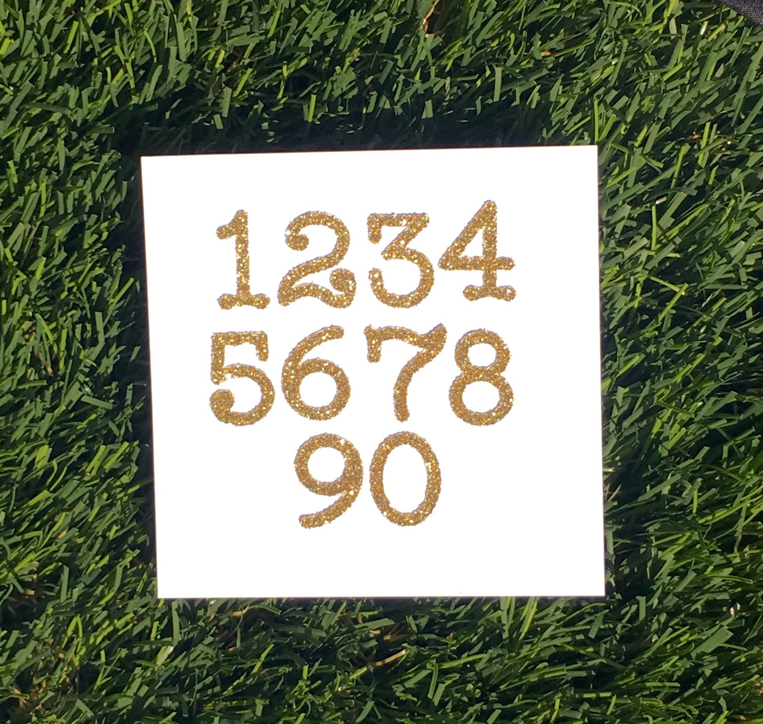 customizable glitter number stickers any color glitter