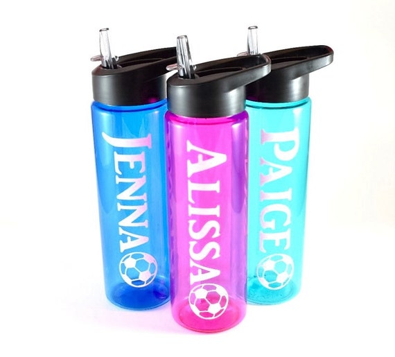 Items similar to Personalized Water Bottle, Soccer, Soccer Ball, Team