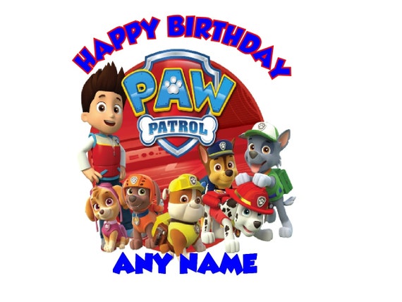 cake buttercream using decoration Toppers Rice Cake Patrol Ink Paper Paw Paper Wafer With Edible Edible