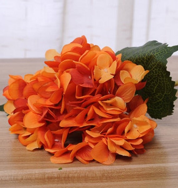 10 bunches orange silk Flowers Wedding Home by chainspark on Etsy