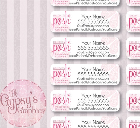 Perfectly Posh Labels Perfectly Paisley by TheGypsysGraphics