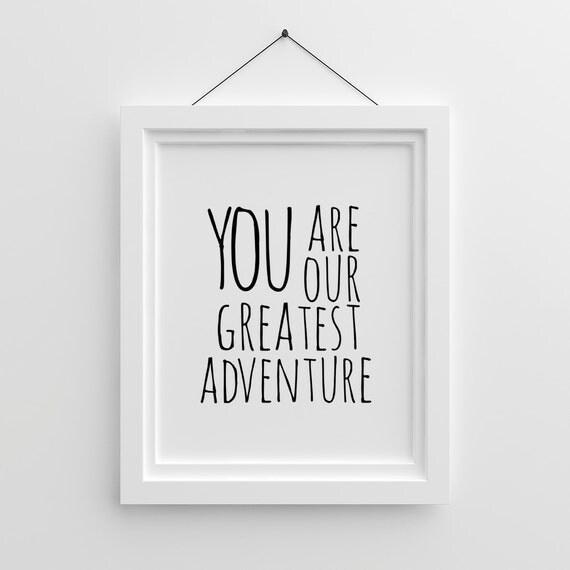 Childrens Wall Art Large Nursery Art Baby Wall by WhitePrintDesign