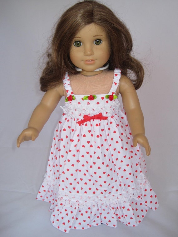 Heart Nightgown for 18 Inch Dolls Including the American Girl