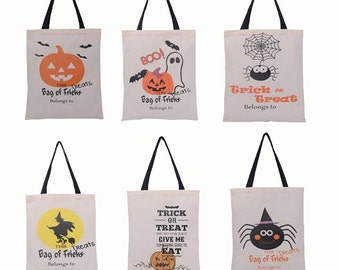 Blank Halloween Sack, Halloween Sack W/ Handles, Halloween Sack, Halloween Bag, Halloween Bucket, Trick or Treat Sack, Trick or Treat