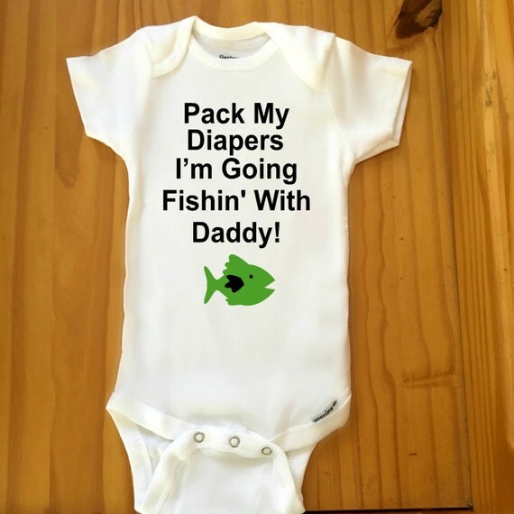 Funny Fishing Onesie Baby Boy Onesie Baby by HannasHandmadeHobby