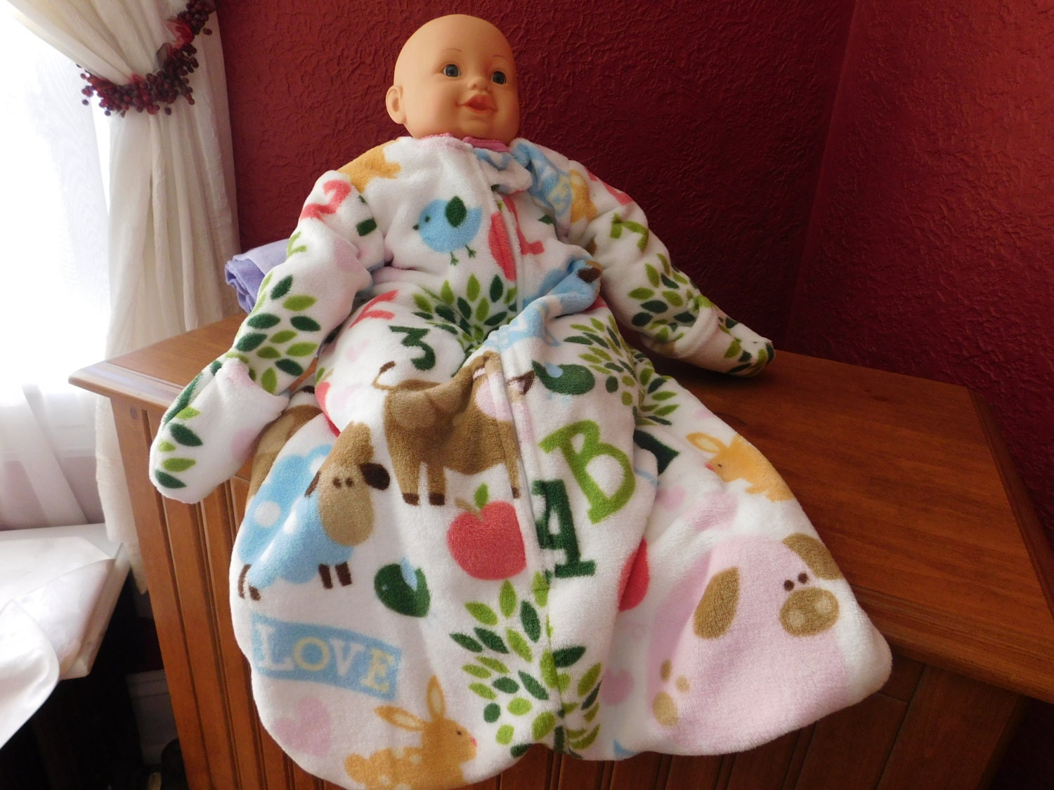 BABY SLEEP SACK Small Only Fleece with attached mittens