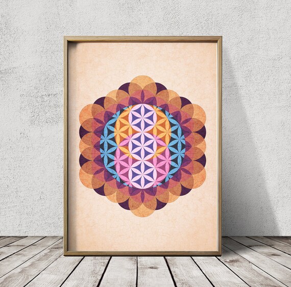 Mandalas Art Prints Sacred Geometry Mandala Prints Colorful