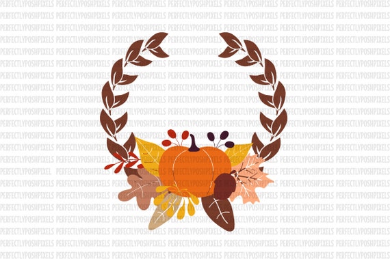 Download Fall Wreath SVG Floral Swag Digital File DXF EPS Silhouette