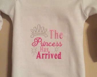 Personalized custom princess has arrived new baby crown