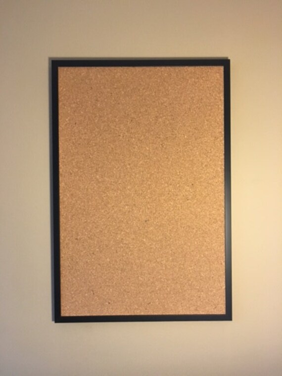 24 x 36 Custom Black Cork Board