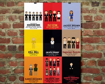 The Quentin Tarantino Film Collection | Illustration Poster Art Minimal