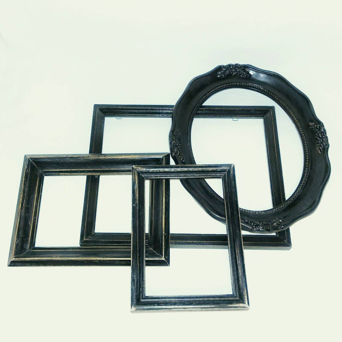 black picture frames shabby chic frames by reclaimedgifts black picture frames shabby chic frames by reclaimedgifts
