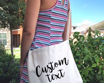 Small 12 oz. Messenger tote bag with long Straps / Canvas tote bag / Custom canvas tote bag / Tote bag with long straps / Messenger bag