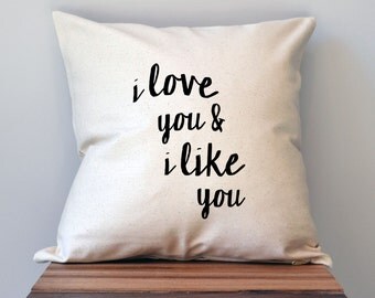 Parks and Recreation I love you and I like you Pillow Cover, 18 x 18 Pillow Cover, Parks and Recreation Pillow Cover, Mothers Day Gift