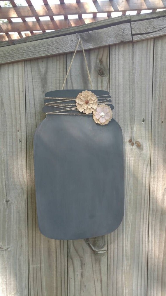 Mason Jar Chalkboard Mason Jar Sign Chalkboard by RustyNailDecor1