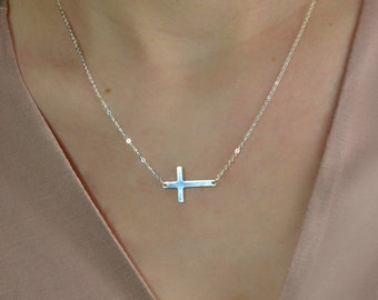 Cross Necklace / Sterling Silver, Gold, Rose Gold / Delicate Necklace / Layering Necklace