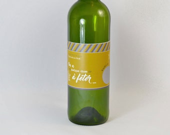 Grandfather label bottle, pregnancy announcement - you're going to be a grandfather - you're going to be a grandmother - holiday - Christmas - new year
