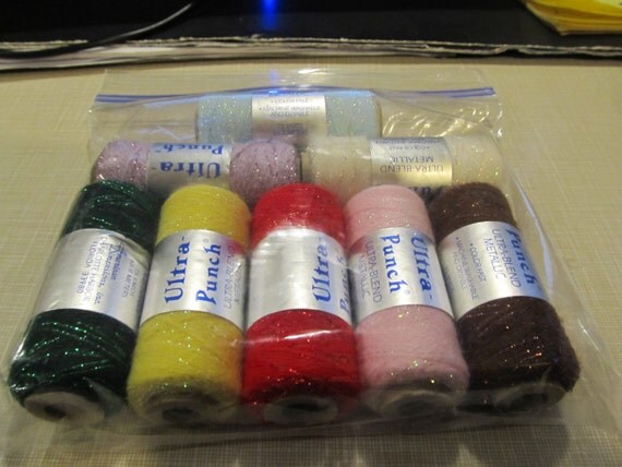 8 New Ultra Punch Needle Embroidery Thread Metallic by ELLIEHOOKD