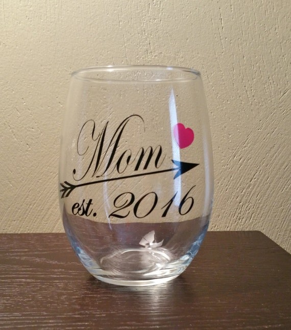 Items similar to Mom Glass, Mom Wine Glass, Christmas Gift for Mom, New
