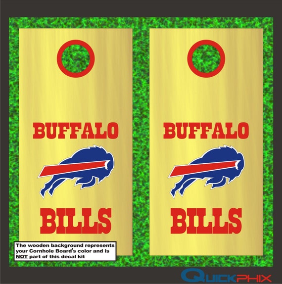 Buffalo Bills Cornhole Board Decal Set 6pc. by QuickPhixCreations