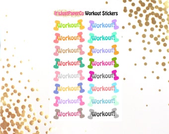items similar to workout stickers on etsy