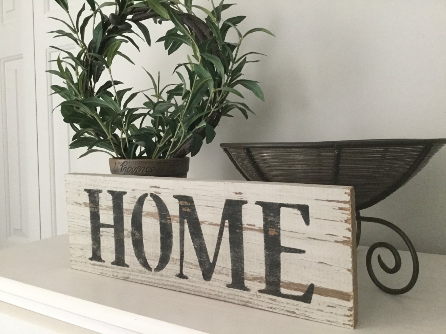 Reclaimed wood HOME sign recycled wood home sign weathered