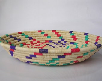 Woven Basket , Boho Basket, Home Decor, Home Art, Straw Bowl, Bowl, Straw Basket, Panier, Canasta, Cestas