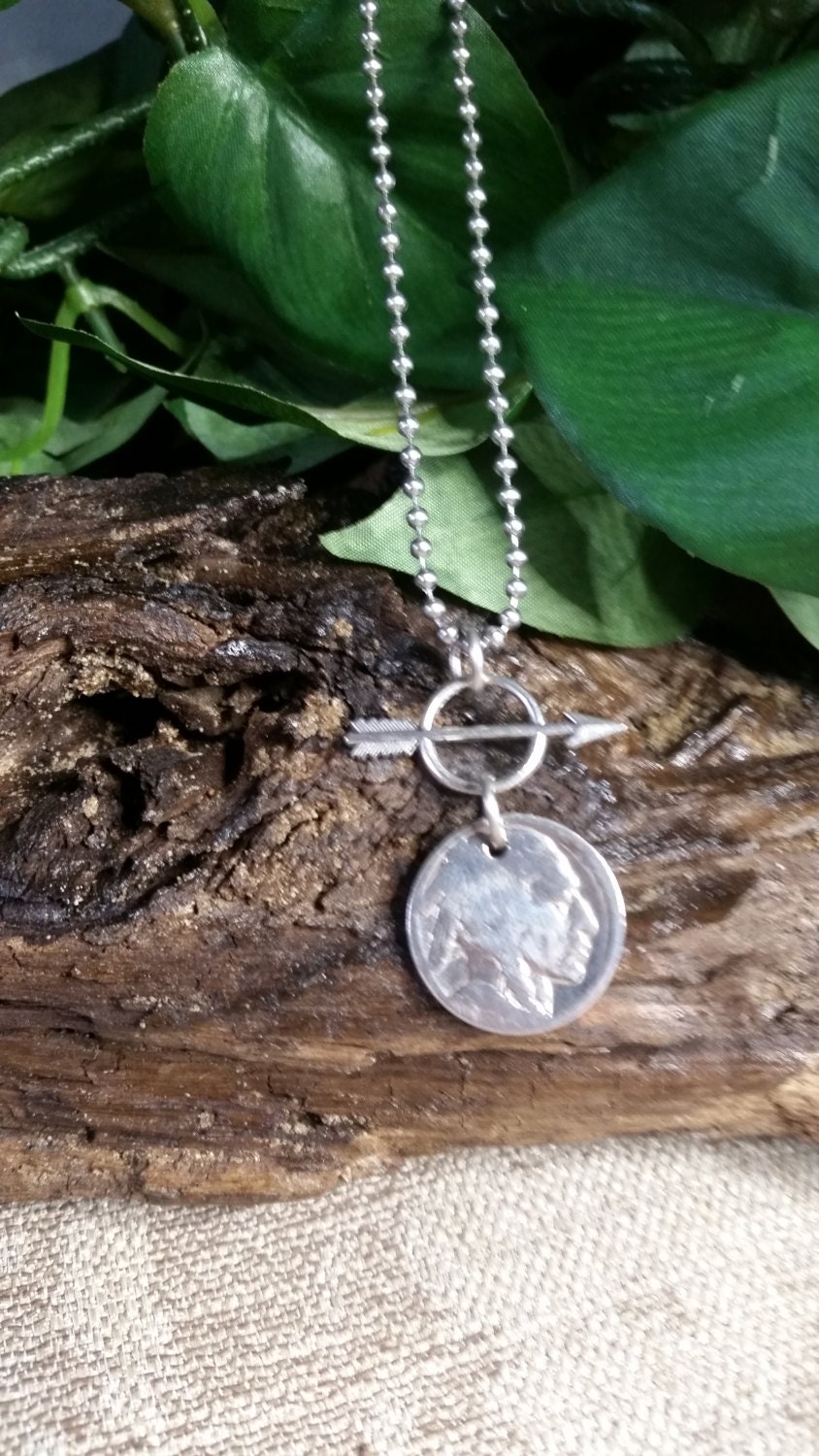 Indian Head Nickel Arrow Necklace