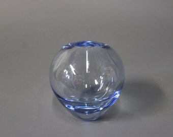Aqua Ronda round vase by Holmegaard, 1958