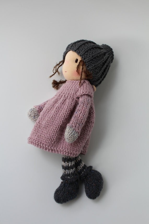 Waldorf doll Waldorf knitted doll Robin Eco doll 10