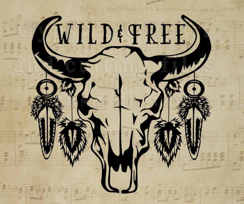 bison skull svg cow skull gypsy soul wild child free bison skull svg cow skull gypsy soul wild child free