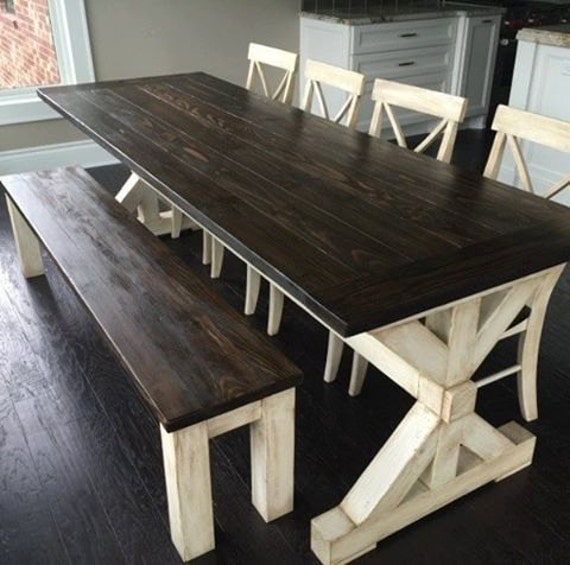 Items Similar To Post Trestle Farm Table The Liberty On Etsy