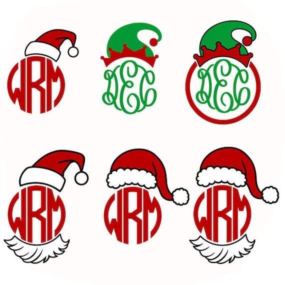 Download Items similar to Santa Christmas Frame Designs SVG, DXF ...