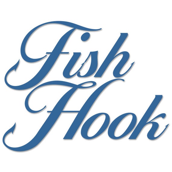 Download Fishhooks Fish Cuttable Monogram Font SVG DXF EPS by ...