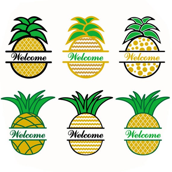 Download Pineapple Monogram Frame Svg - Layered SVG Cut File