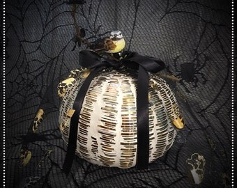 Hand Blown Glass Decorative Pumpkin