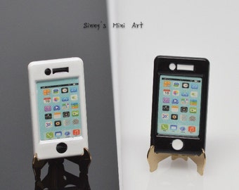 Dollhouse Miniature I phone/ Miniature Cell phone/ Dollhouse miniature phone D66