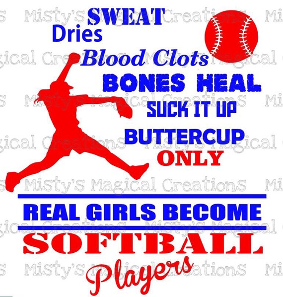 Download Softball Player Saying SVG File INSTANT DOWNLOAD