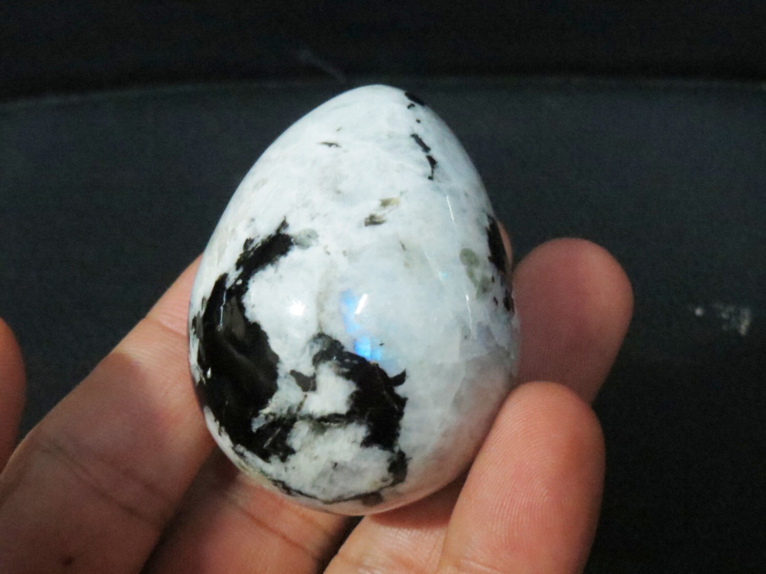 RARE 49mm Rainbow moonstone Yoni Stone egg lingam Kegel Rock