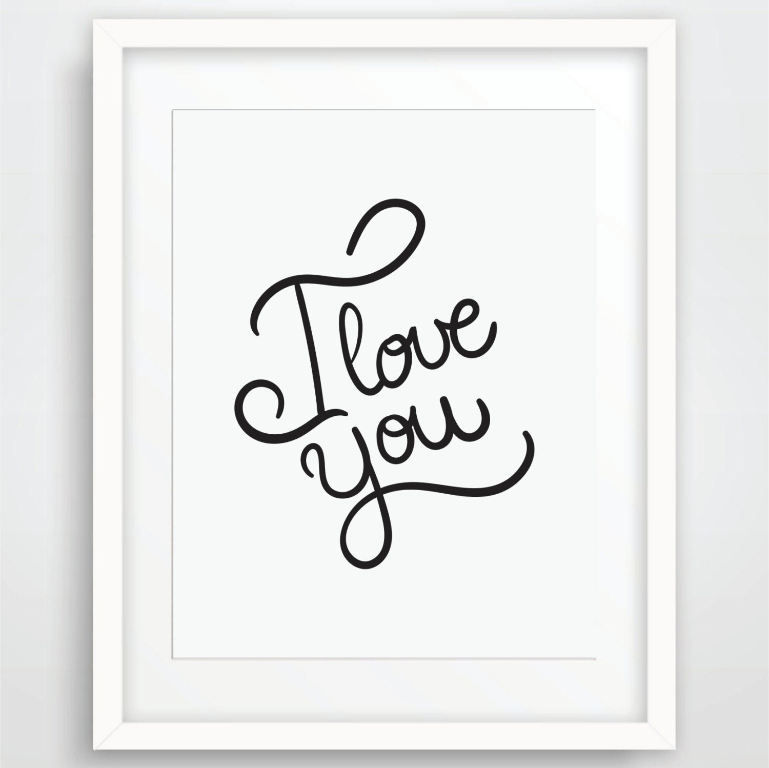 I love you Printable Wall Art Inspirational by JSdigitalpaper