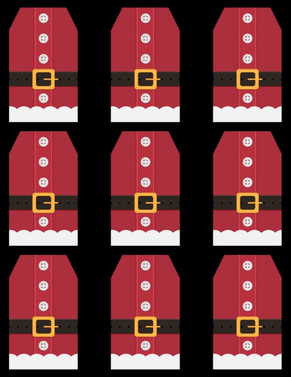 Printable Santa Suit Template