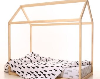 70 x 140 cm lit cabane ,house bed,toddler bed,lit montessori,house bed frame , montessori bed ,kids teepee , toddler house bed ,kids bed
