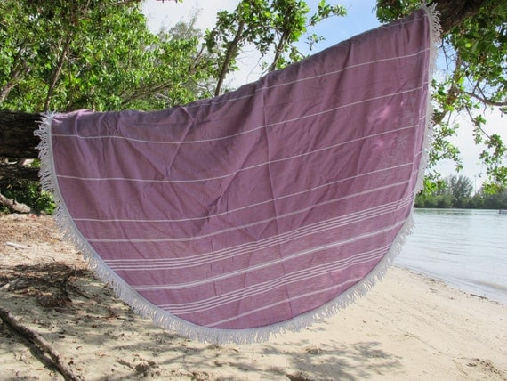 Classic Purple Round Beach Towel | PurpleTowel | 60