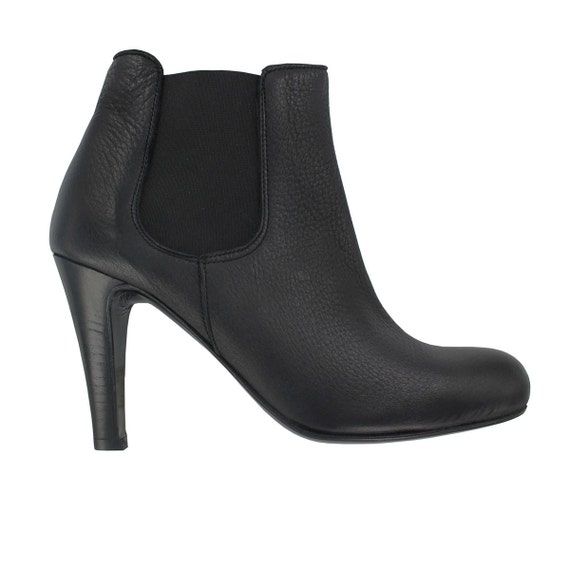 Black chelsea boots black ankle boots heel boots women