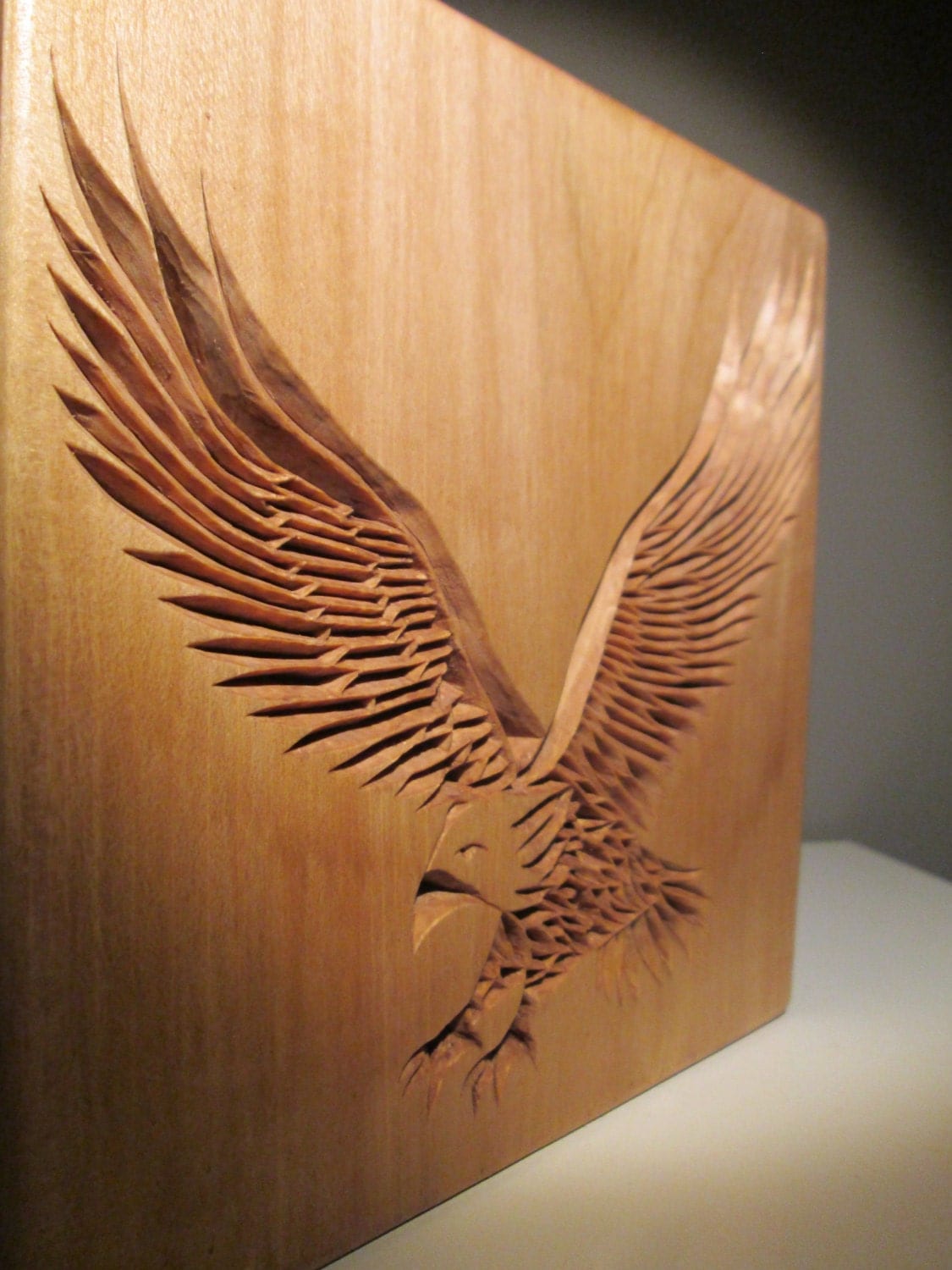 Eagle carved eagle chip carving wood carving wooden by halfron