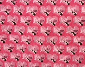 Lucy Fabric /I Love Lucy Fabric / By the 1/2 Yard / Cotton