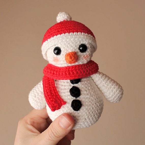 Snowman 1 - Christmas. Crochet Doll, Amigurumi Toy, Crocheting, Made to Order, Christmas Crochet, Cute Children Gift, Nursery Doll