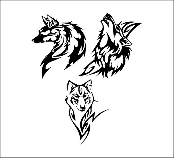 Download Tribal wolf digital download animal svg dxf eps ai png