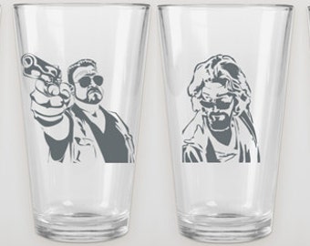 The Big Lebowski - Etched Glass (1): Pilsner Glasses Available - Walter or The Dude